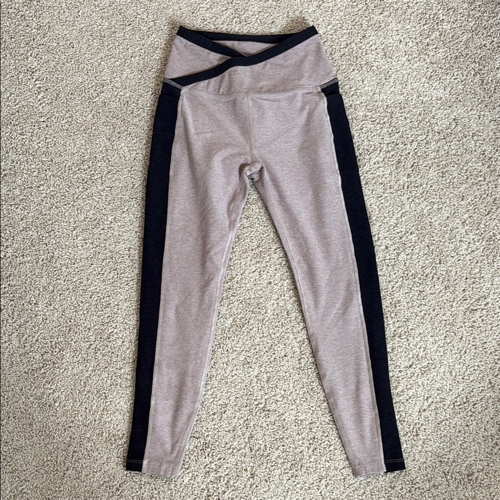 Beyond Yoga Tan and Black Leggings